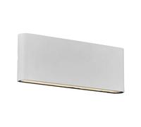 Nordlux Kinver 26 Outdoor Wall Light/Exterior Light White Silver, Intergrated LED Waterproof & Weather Resistant-Porch, Patio, Garden, Garage, or Entrance. IP54, Class 1 (Insulated)