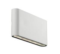 Nordlux Kinver Outdoor Wall Light White Aluminium Sensor Intergrated LED Weatherproof - Mains Powered, IP54 Nordlux White