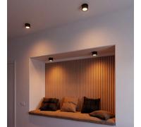 Nordlux Landon Bedroom Dining Office Hallway Bathroom Surface Mounted Smart Ceiling Light In Black 2700 - 6500K