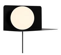 Nordlux Lilibeth Indoor Wall Light Black Metal E14 Shelf - Bedroom, Bedside, Living Room Plug in or Mains Powered, IP20