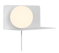 Nordlux Lilibeth Indoor Wall Light White Metal E14 Shelf - Bedroom, Bedside, Living Room Plug in or Mains Powered, IP20