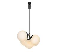 Nordlux Lilly Indoor Pendant Light Black Metal E14 Hand Blown Glass - Mains Powered, Ip20