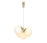 Nordlux Lilly Indoor Pendant Light Brass Metal E14 Hand Blown Glass - Mains Powered, Ip20