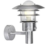Nordlux Lønstrup Outdoor Wall Light Sensor Galv Steel Garden E27 IP44 Mains