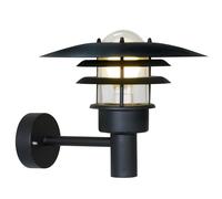 Nordlux Lonstrup 32 Outdoor Patio Terrace Garden Wall Light In Black (Height) 28.5Cm