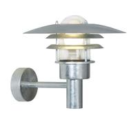Nordlux Lønstrup Outdoor Wall Light Silver Galv Steel Garden E27 IP44 Mains