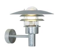 Nordlux Lønstrup Outdoor Wall Light Silver Galv Steel Garden E27 IP44 Mains