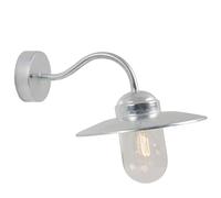 Nordlux Luxe Outdoor Wall Light Silver Galvanized Steel E27 Coastal/Marine Safe - Garden, Patio, Entrance Mains Powered, IP54