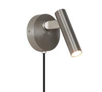 Nordlux Makoto Indoor Wall Light Silver Aluminium Sensor G9 Adjustable Head - Plug In Or Mains Powered , Ip20
