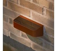 Nordlux Marcellio LED solar-powered outdoor wall lamp, brown, with sensor, IP54