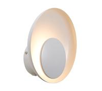 Nordlux Marsi Indoor Wall Light/Wall Scones White Metal, Intergrated LED Plug in & Mains Hardwire -Bedroom, Living Room, Kitchen, Office, Bedside or Study. IP20, Class 2 (Double Insulated)