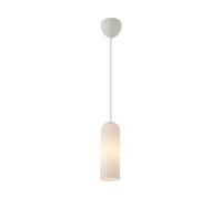 Nordlux Miella pendant light, ribbed glass, satinised/white
