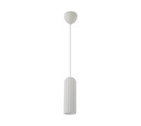 Nordlux Miella Indoor Pendant Light White Glass E27 Fluted - Kitchen, Bedroom, Living Room Mains Powered, IP20