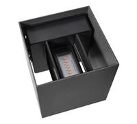 Nordlux Milda kubi LED outdoor wall lamp, anthracite, up/down, aluminium