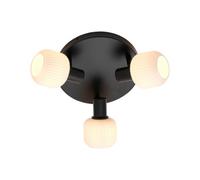Nordlux Milford Glass Ceiling Light Adjustable Heads Black,mains