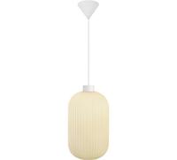 Nordlux Milford Glass Pendant Light Ribbed White,mains