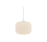 Nordlux Milford Indoor Pendant Light White Glass E27 Ribbed - Kitchen, Bedroom, Living Room Mains Powered, IP20