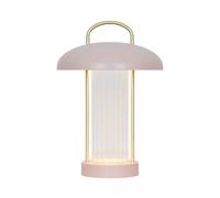 Nordlux Mirano LED rechargeable table lamp, dusty pink, height 29 cm, metal