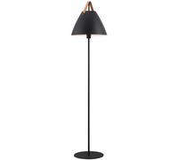 Nordlux Modern Indoor Floor Lamp Black Metal E27 Brown & Black Strap - Mains Powered, IP20 Nordlux Black