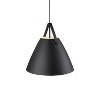 Nordlux Modern Indoor Pendant Light Black Metal E27 Brown & Black Strap - Mains Powered, IP20 Nordlux Black