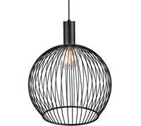 Nordlux Modern Indoor Pendant Light Black Metal E27 chrome socket - Mains Powered, IP20 Nordlux Black