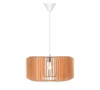Nordlux Modern Indoor Pendant Light Brown Wood E27 chrome socket - Mains Powered, IP20 Nordlux Brown