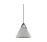 Nordlux Modern Indoor Pendant Light Grey Felt E27 Brown & Black Strap - Mains Powered, IP20 Nordlux Grey