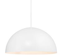 Nordlux Modern Indoor Pendant Light White Metal E27 Dome Shade - Mains Powered, IP20 40cm Nordlux White
