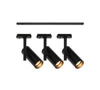 Nordlux Modern Indoor Track Light Set Black Aluminium GU10 3 Pack - Mains Powered, IP20 Nordlux Black