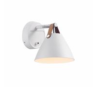 Nordlux Modern Indoor Wall Light White Metal GU10 Brown & Black Strap - No, IP20 Nordlux White
