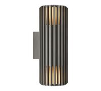 Nordlux Aludra Double Seaside outdoor wall lamp, aluminium, anthracite, 2-bulb.