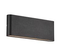Nordlux Modern Outdoor Wall Light Black Aluminium Intergrated LED Weatherproof - Mains Powered, IP54 Nordlux Black