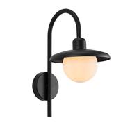 Nordlux Modern Outdoor Wall Light Black Metal E27 Diffused - Mains Powered, IP44 Nordlux Black