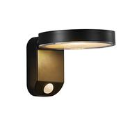 Nordlux Rica Modern Black Plastic Solar Wall Light Sensor - Garden, Patio, Entrance Battery
