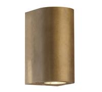 Nordlux Modern Outdoor Wall Light Brass Brass GU10 Coastal/Marine Safe - Mains Powered, IP44 in Gold Nordlux Gold