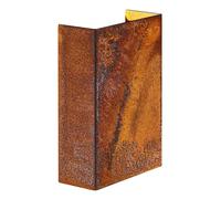 Nordlux Fold Outdoor Wall Light Brown Corten Intergrated LED Coastal/Marine Safe - Garden, Patio, Entrance Mains Powered, IP54
