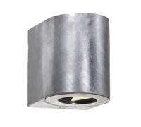 Nordlux Canto Outdoor Wall Light Silver Galvanized Steel Intergrated LED Coastal/Marine Safe - Garden, Patio, Entrance Mains Powered, IP44