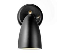 DFTP Nexus 10 Wall Light with Plug - Black