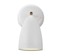 Nordlux Nexus Metal Wall Light Hardwire Or Plug-In White,plug In Or Mains