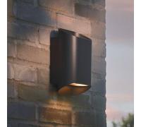 Nordlux Nico Outdoor Wall Light Black Metal Solar Gu10 Sensor Weatherproof - Mains Powered, Ip54
