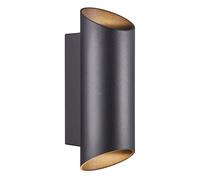 Nordlux Nico Outdoor Wall Light Black Aluminium Solar GU10 Sensor Weatherproof - Mains Powered, IP54 Nordlux Black