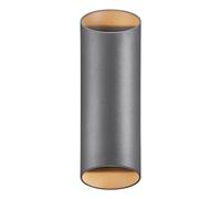 Nordlux Nico Round 22 Outdoor Wall Light/Exterior Light Black Silver, GU10 2x35W Waterproof & Weather Resistant-Porch, Patio, Garden, Garage, or Entrance. IP54, Class 1 (Insulated)