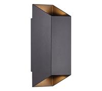 Nordlux Nico Square 22 Gu10 Outdoor Patio Garden Terrace Aluminium Wall Light In Black (H) 23.5Cm