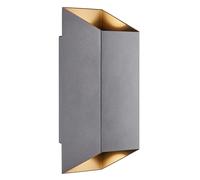 Nordlux Nico Square 22 Outdoor Wall Light/Exterior Light Black Silver, GU10 2x35W Waterproof & Weather Resistant-Porch, Patio, Garden, Garage, or Entrance. IP54, Class 1 (Insulated)