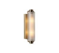 Nordlux Nimal Double wall light, IP44, plastic, metal, brass