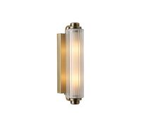 Nordlux Nimal Double wall light, IP44, plastic, metal, brass