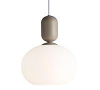 Nordlux Notti Modern Grey Glass Pendant Light - Kitchen, Bedroom, Living Room Mains