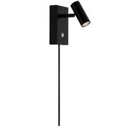 Nordlux Omari Vintage Black Metal Wall Light - Bedroom, Bedside, Living Room Plug in or Mains LED