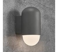 Nordlux Outdoor wall lamp Heka, anthracite grey, aluminium, height 21.6 cm