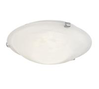 Nordlux Petri Indoor Ceiling Light White Glass E27 Diffused - Hallway, Kitchen, Garage Mains Powered, IP20